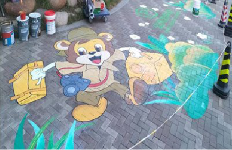 兴平夏季画地面彩绘会遇到的问题