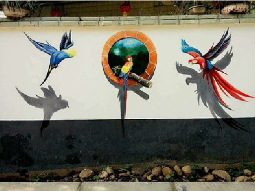 兴平视觉错位-3D墙绘设计