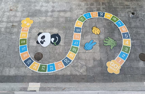 兴平地面游戏彩绘