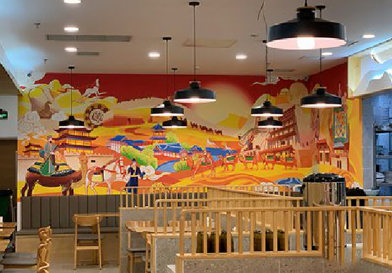 兴平商业空间彩绘介绍。